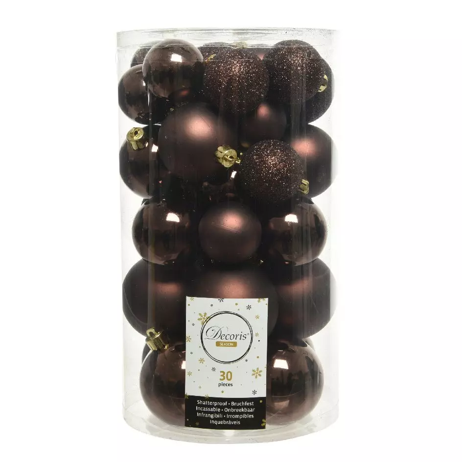 Lote de 30 bolas de Navidad Alpine assorties Marrón 1