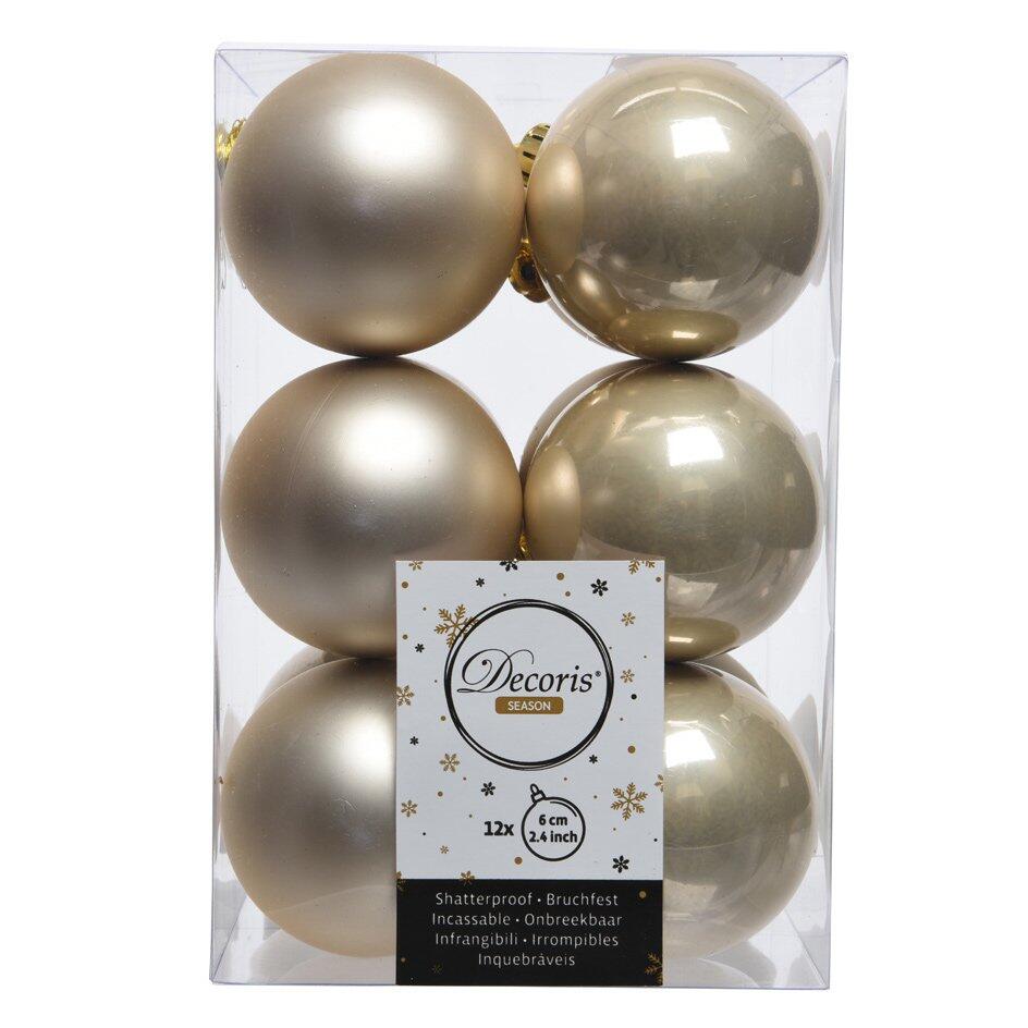 Confezione di 12 palline di Natale (D60 mm) Alpine Perla 1