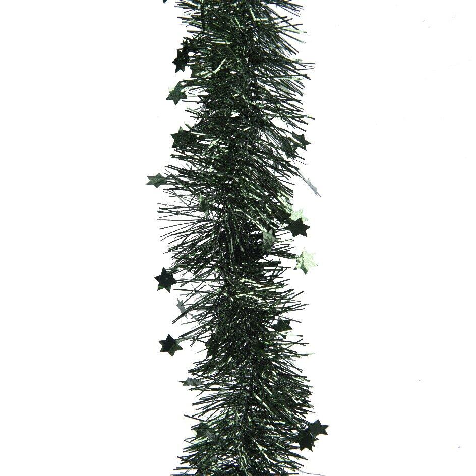 Girlande (D9 cm) mit Sternen Alpine Tannengrün 1