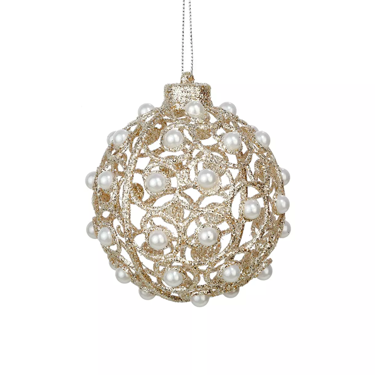 Bola de Navidad (D80 mm) Perlas Oro 1