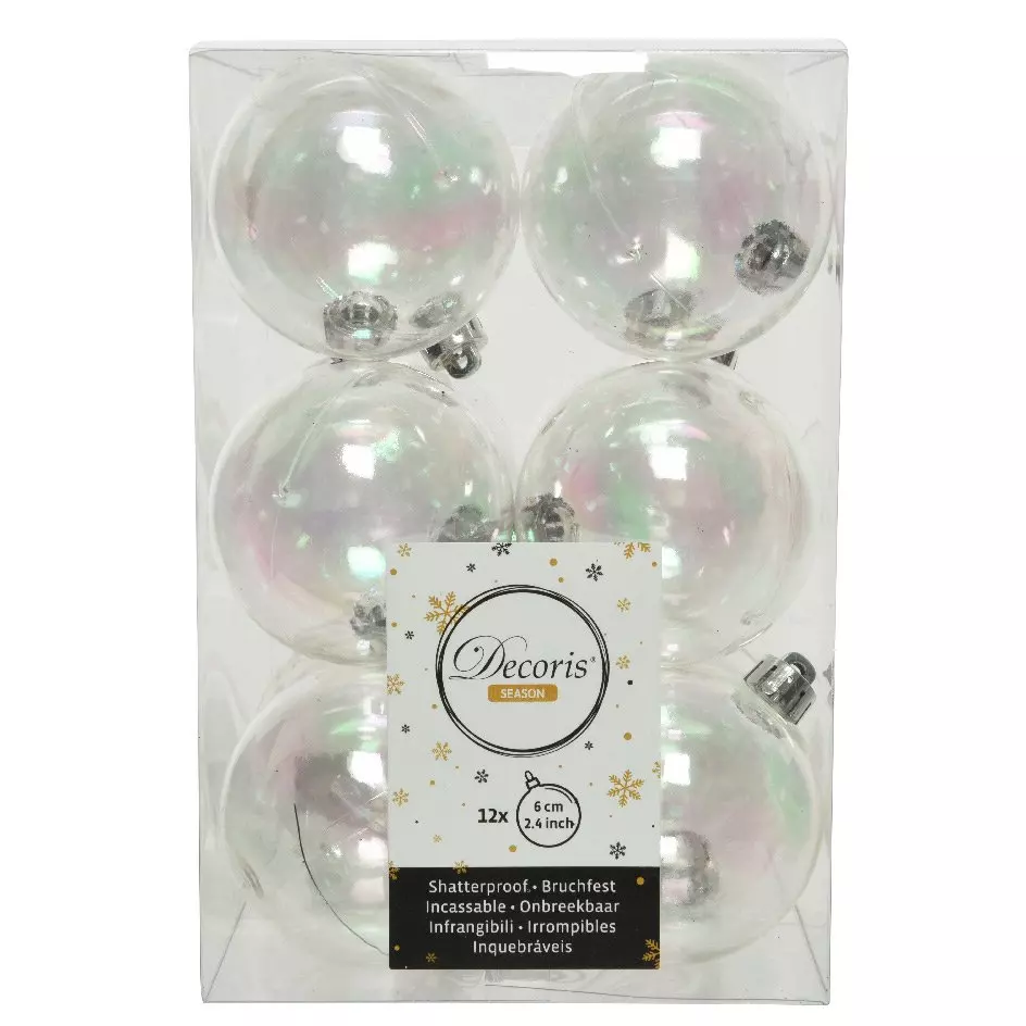 Lote de 12 bolas de Navidad (D60 mm) Alpine Transparente 1