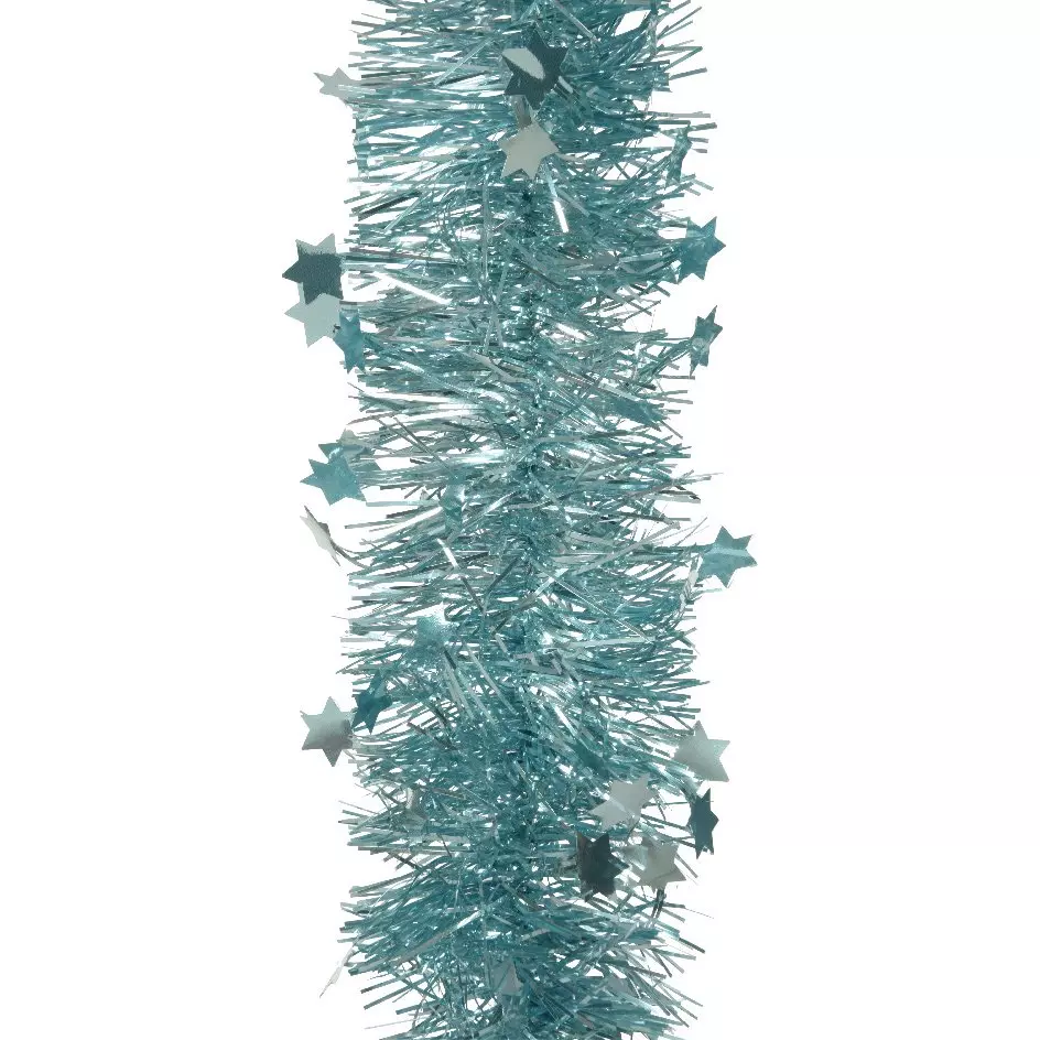 Guirnalda de Navidad (D10 cm) estrella Alpine Azul glaciar 1