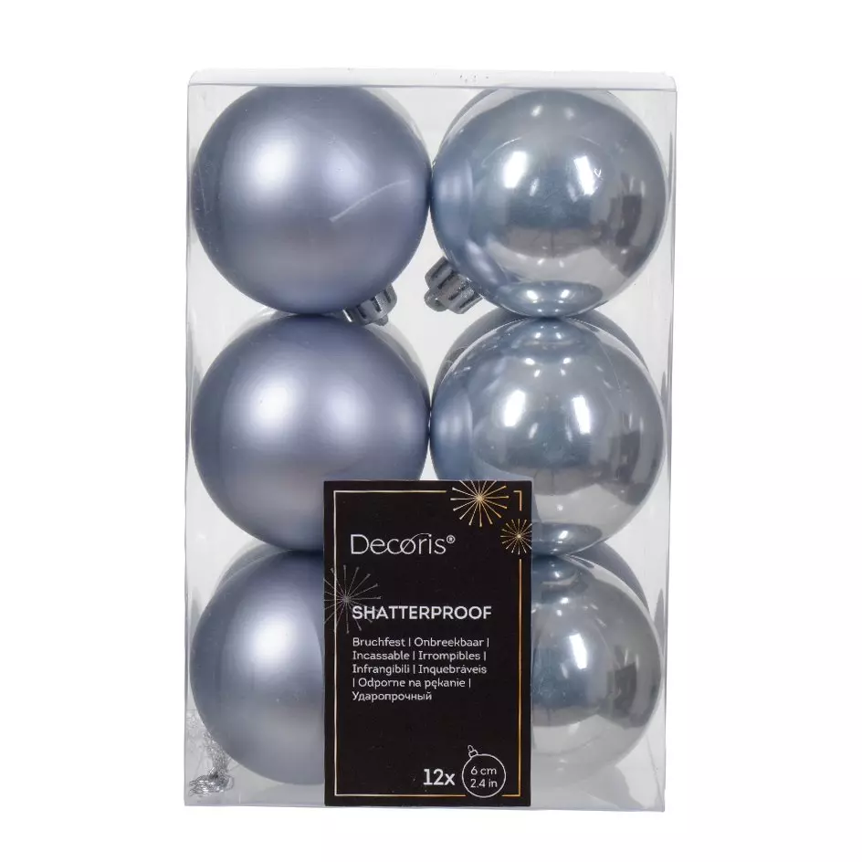 Lote de 12 bolas de Navidad (D60 mm) Alpine  1