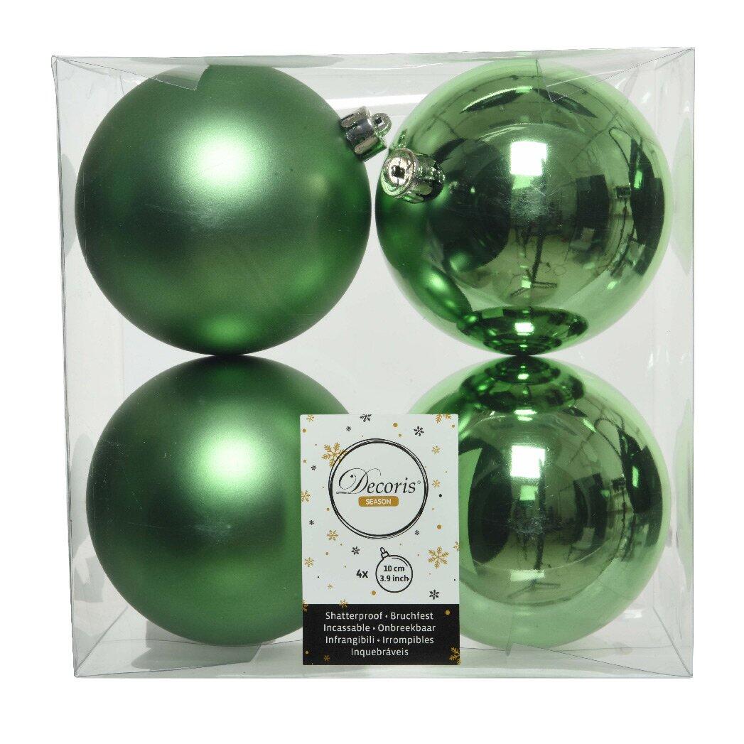 Lot de 4 boules de Noël (D100 mm) Alpine Vert gui 1