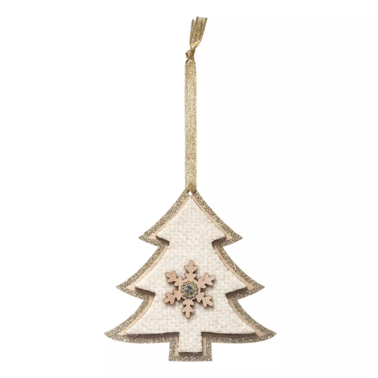 Suspension de Noël Flocon Beige 1