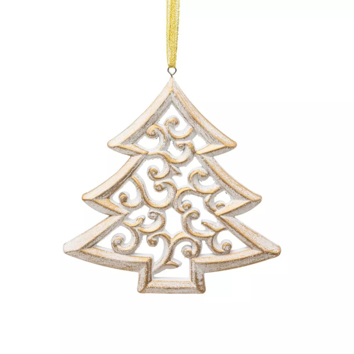 Adorno navideño para colgar Arabesque Blanco 1