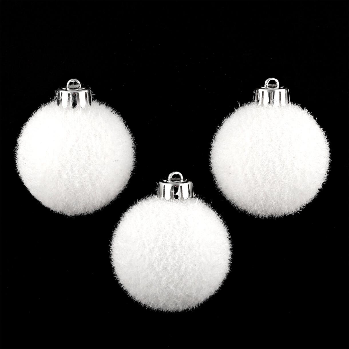 Lot de 3 boules de Noël (D60 mm) Bouba Blanc 1
