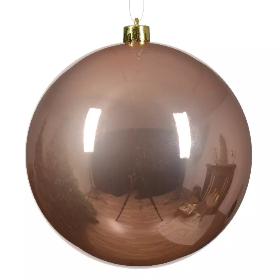 Boule de Noël (D140 mm) Alpine Rose pétillant 1