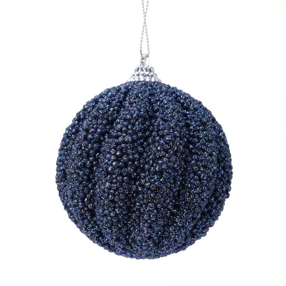 Lote de 12 bolas de Navidad (D80 mm) Etincelle Medianoche 1