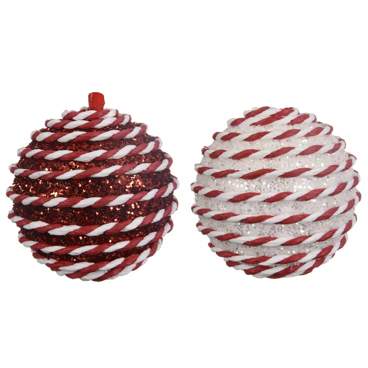 Lote de 12 bolas de Navidad (D80 mm) Emina Rojo 1