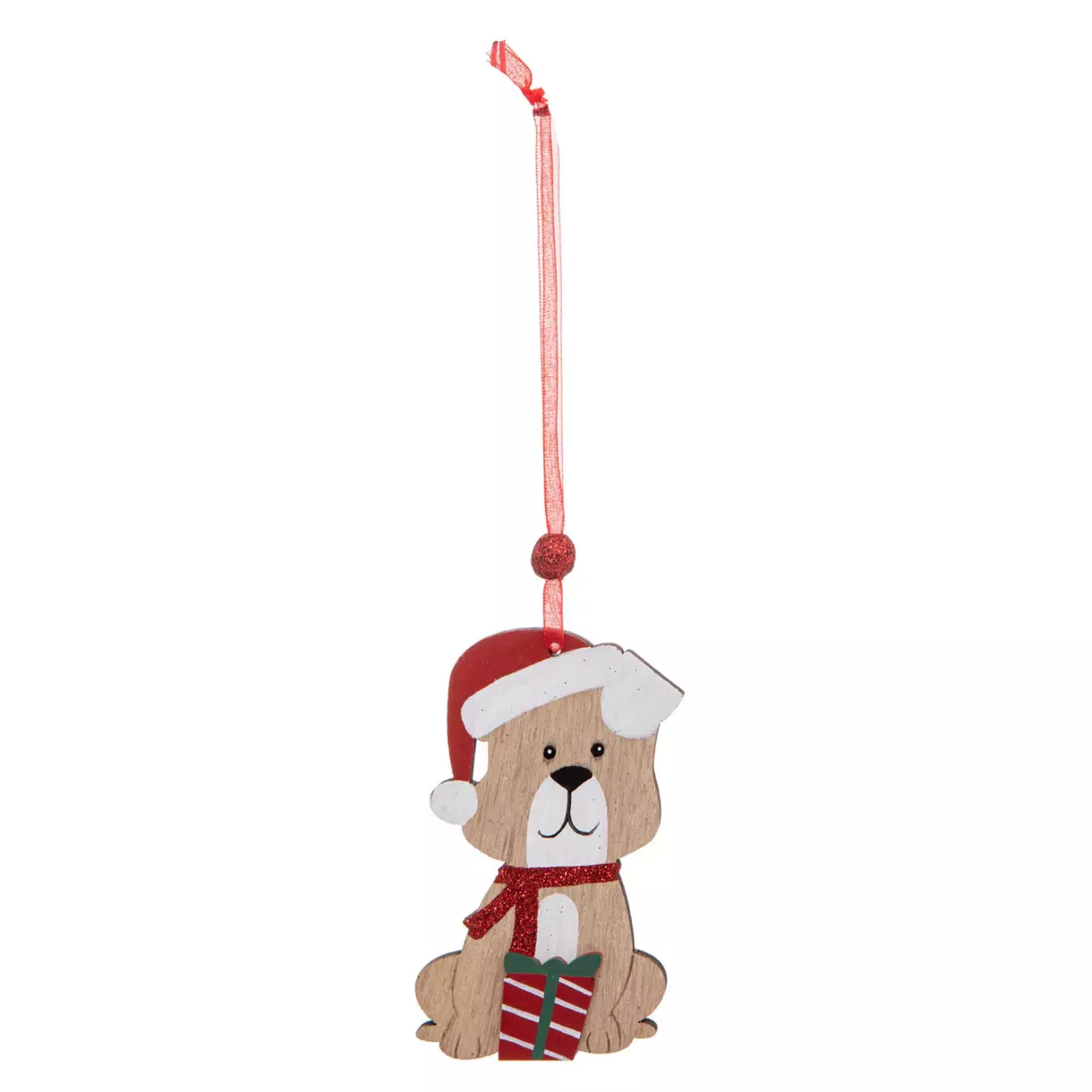 Hond set van 4 hangdecoratie Rood 1