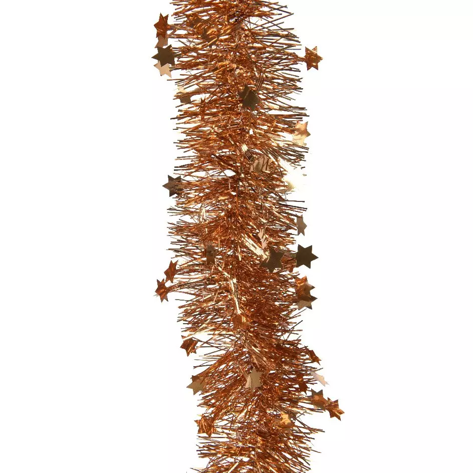 Girlande (D9 cm) mit Sternen Alpine Kupferrot  1