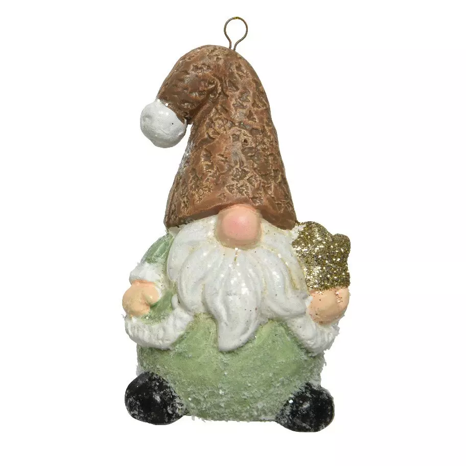 Gnomo Gippy de Navidad para colgar Verde musgo 1