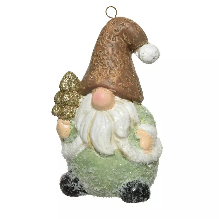 Gnomo Gippy de Navidad para colgar Verde musgo 1