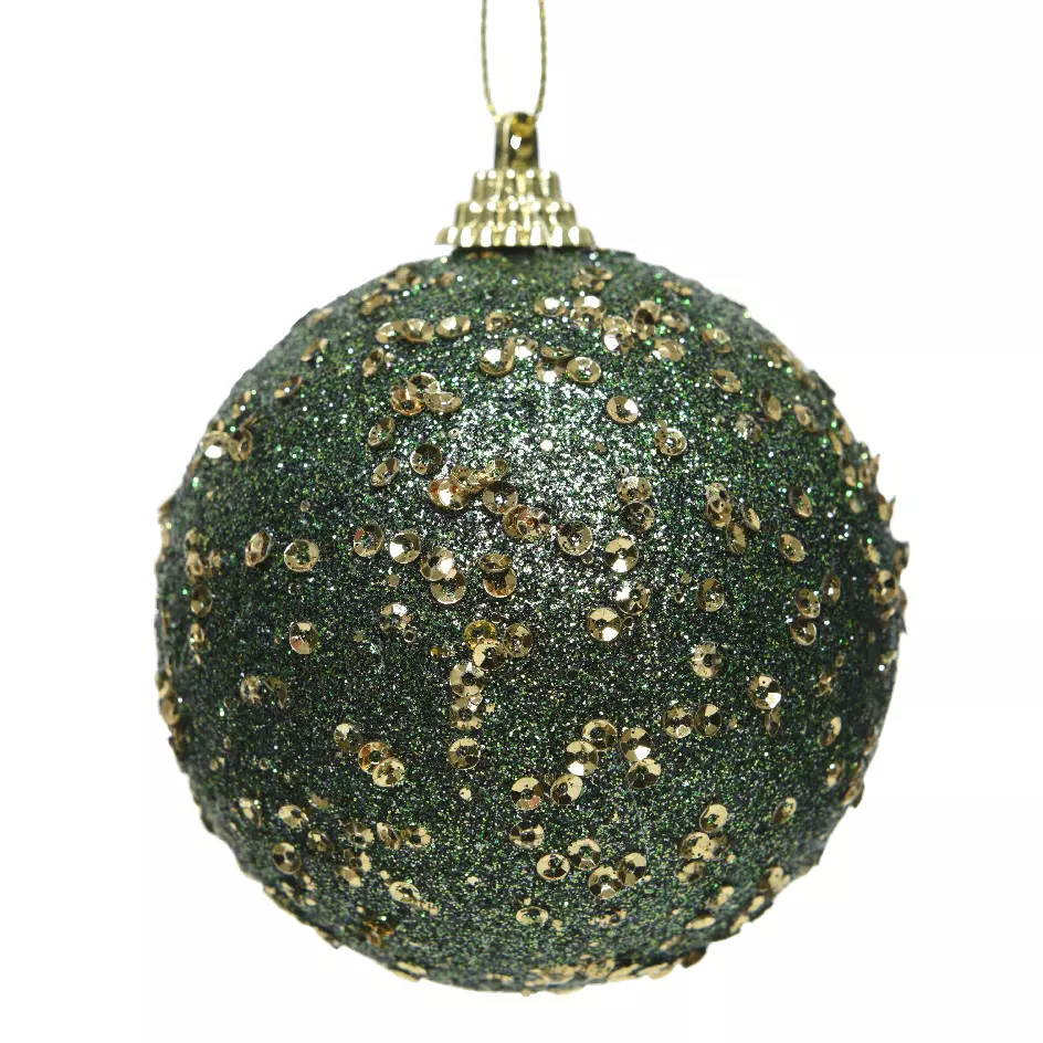 Lot de 12 boules de Noël (D80 mm) Alifa Vert sapin 1