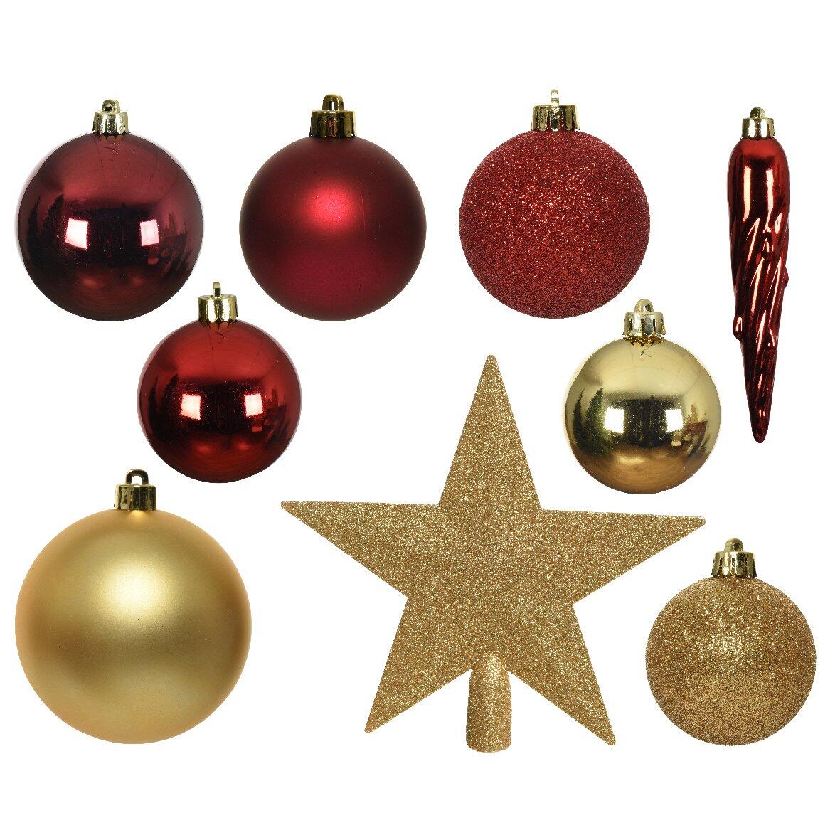 Kit de decoración para árbol de Navidad Novae mix Rojo/ Oro 1