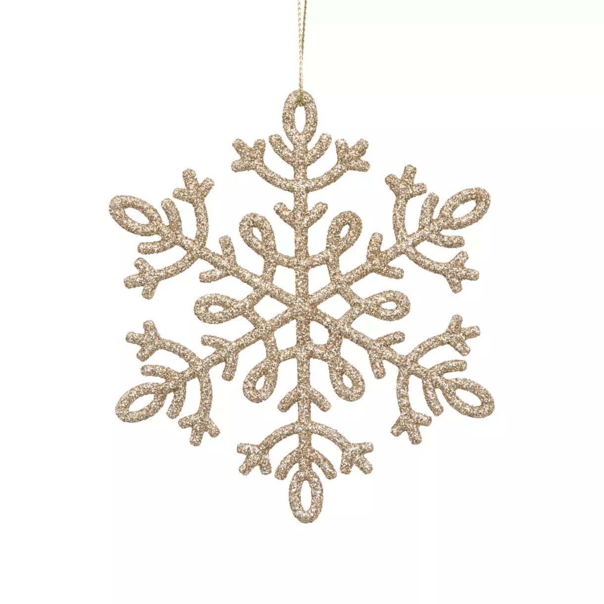 Lote de 8 copos de Navidad para colgar Dentelle Oro 1