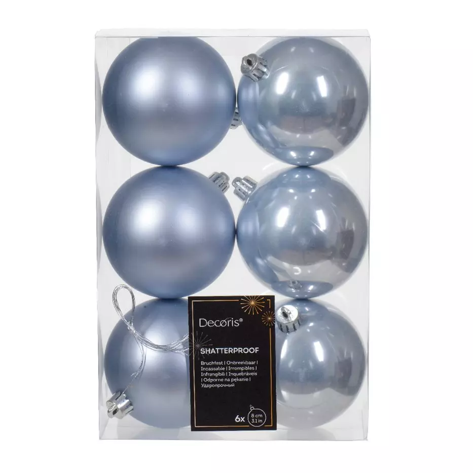 Lote de 6 bolas de Navidad (D80 mm) Alpine  1
