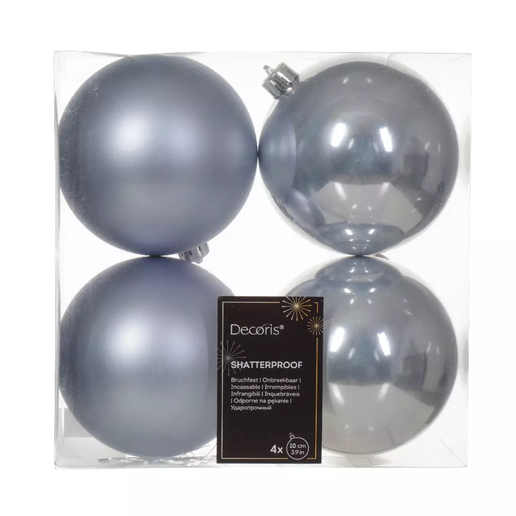 Lote de 4 bolas de Navidad (D100 mm) Alpine  1