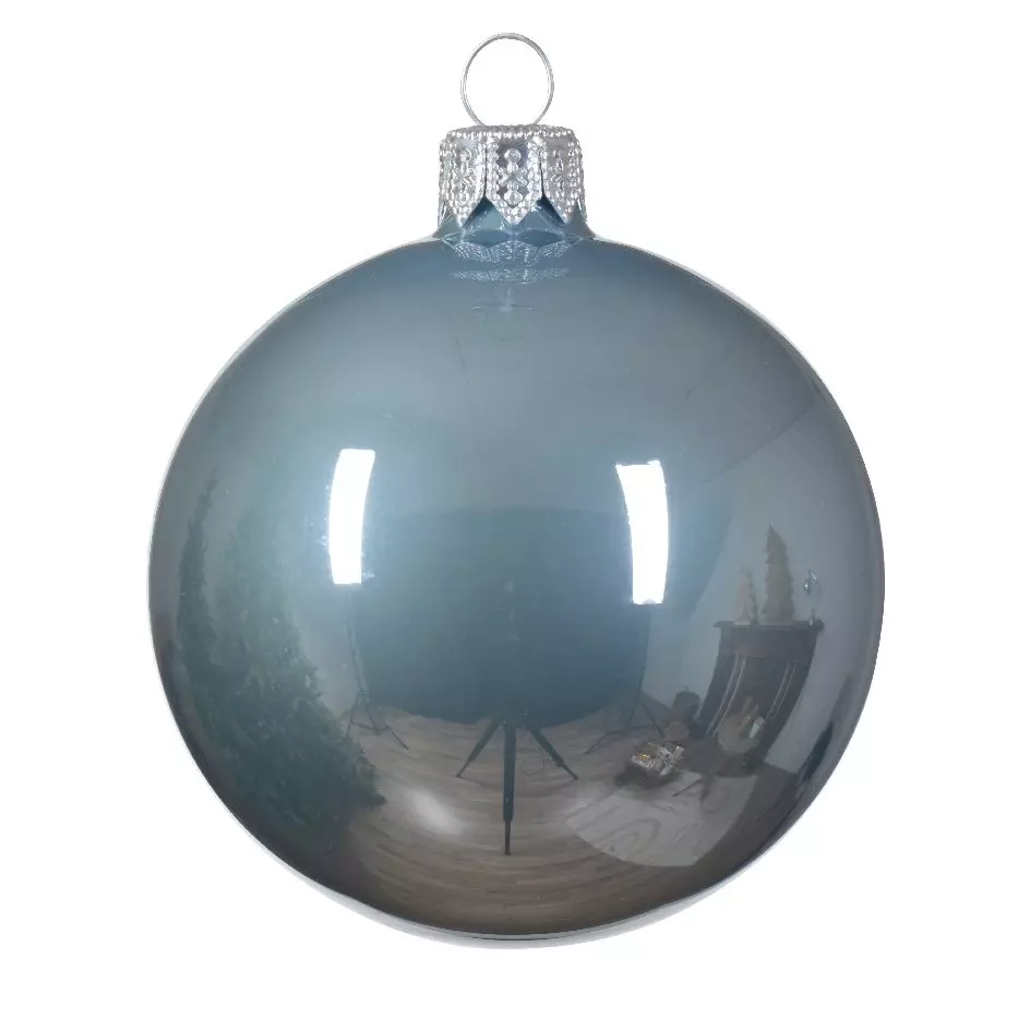 Lote de 6 bolas de Navidad en vidrio (D80 mm) Arctique brillantes 1