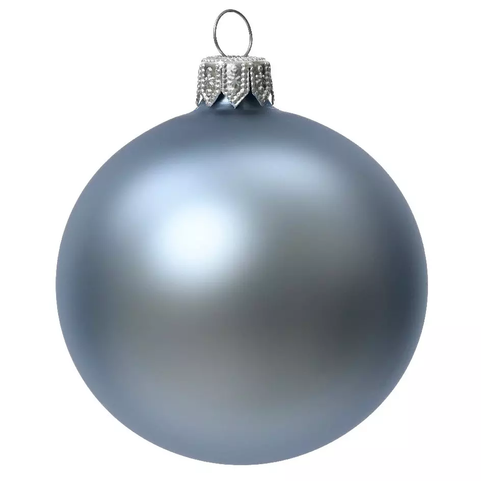 Lote de 6 bolas de Navidad en vidrio (D80 mm) Arctique mates   1