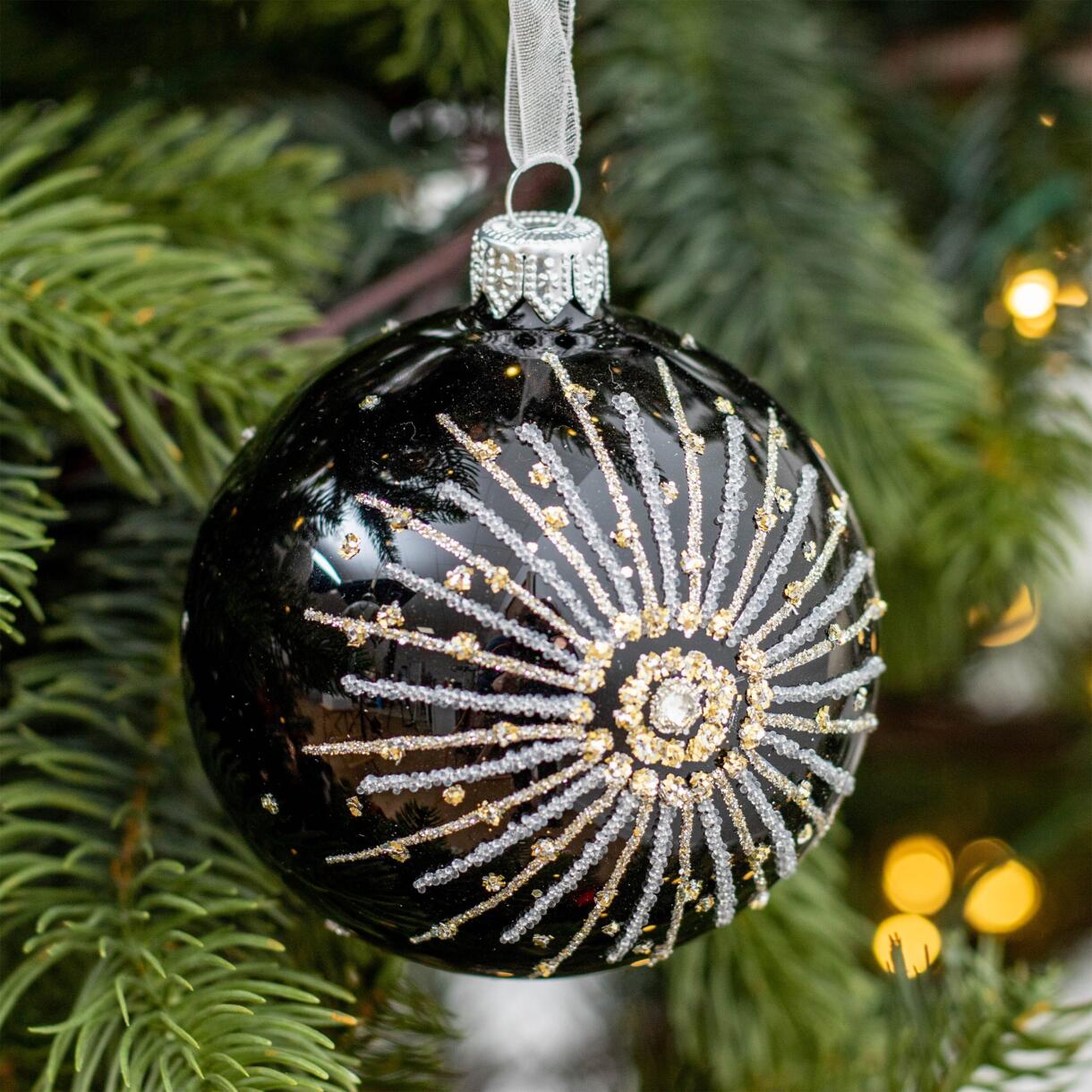 Confezione di 6 palline di Natale (D80 mm) in vetro Etoile polaire  1