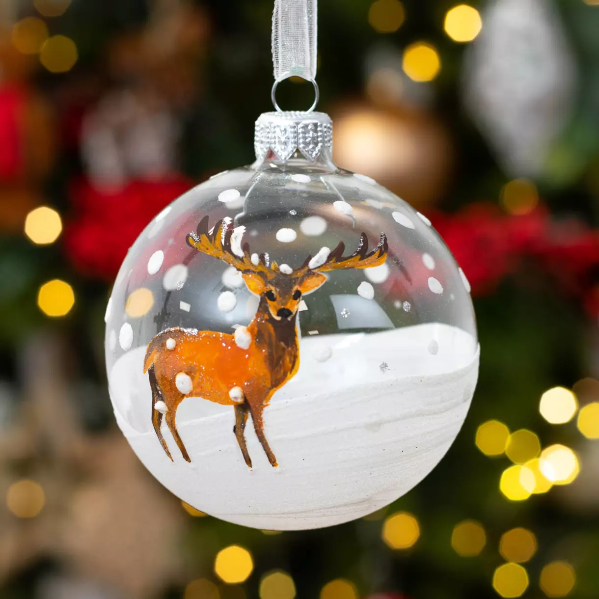 Lote de 6 bolas de Navidad (D80 mm) en verre Fringant Transparente 1