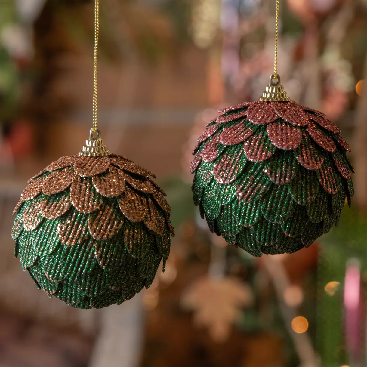 Lot de 12 boules de Noël (D80 mm) Caméléon Multicolore 1