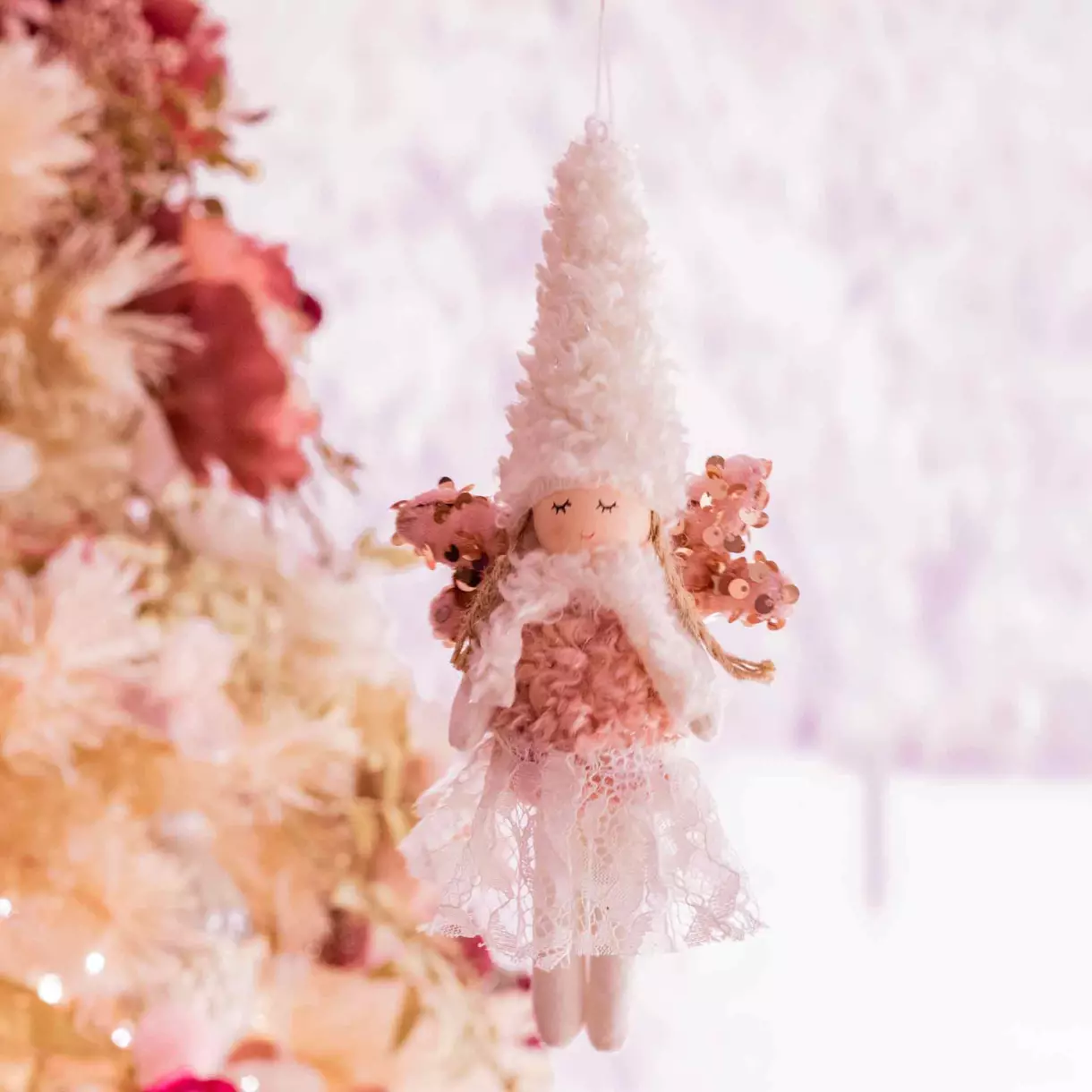 Ovejita de Navidad para colgar Blanco 1