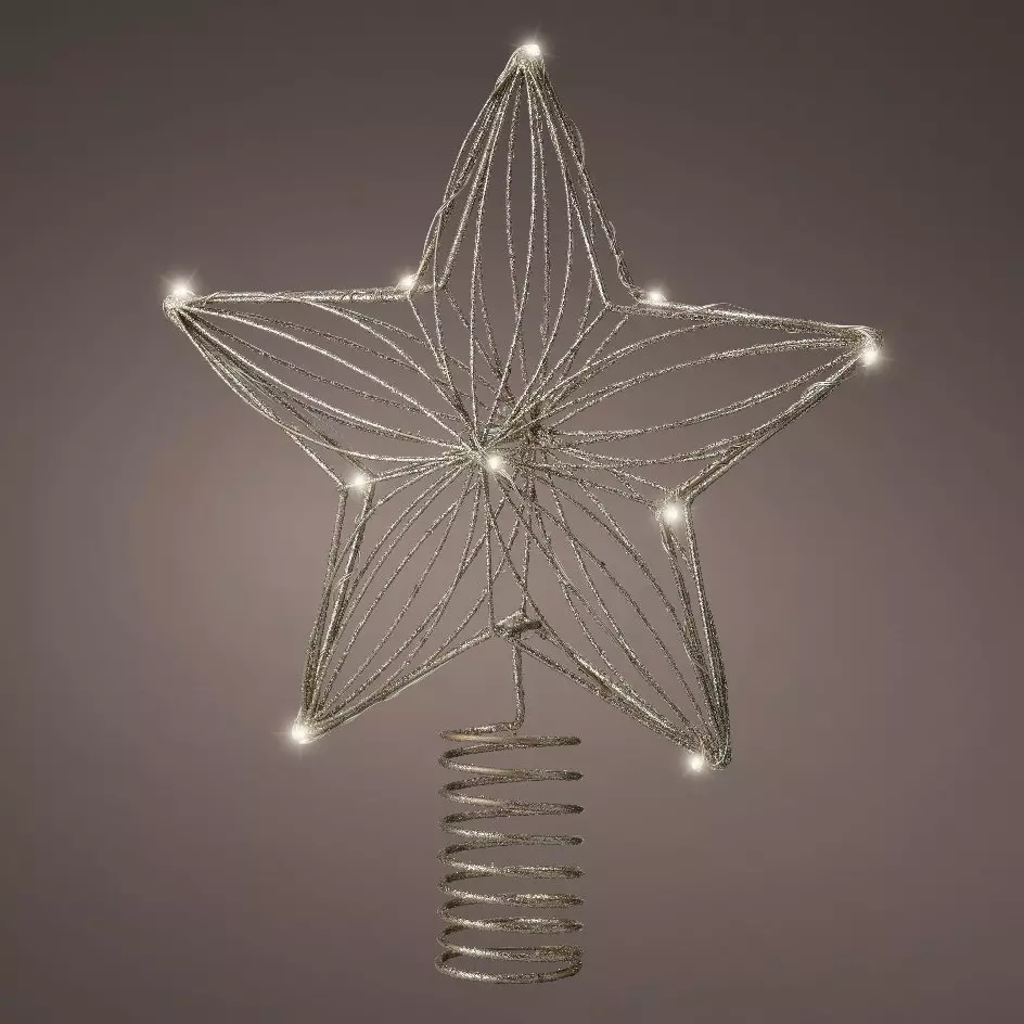 Cimier de sapin lumineux Gaya Champagne 1