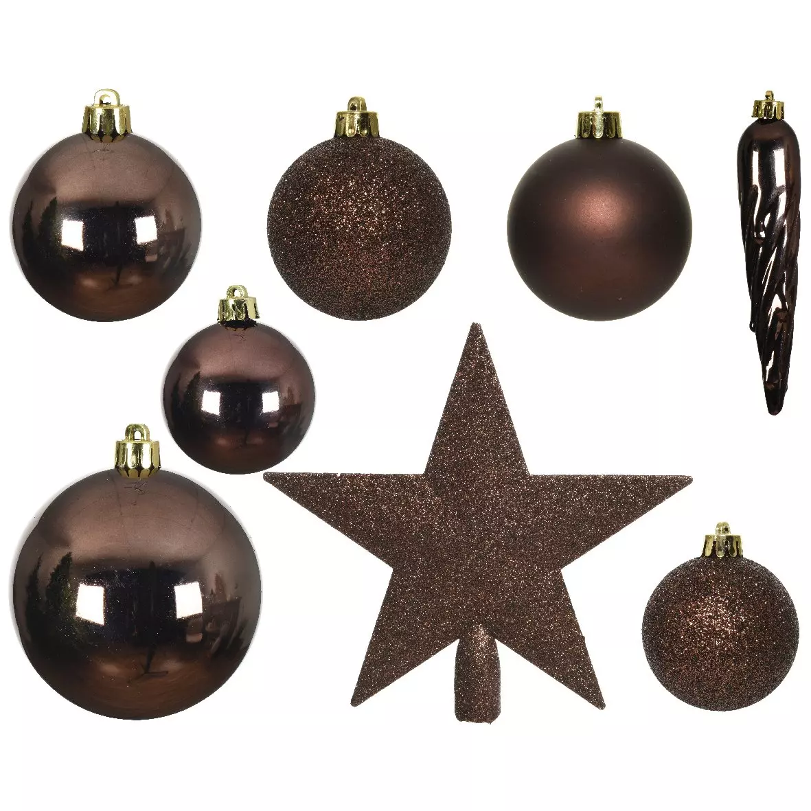 Kit de décoration de sapin de Noël Novae Marron foncé 1