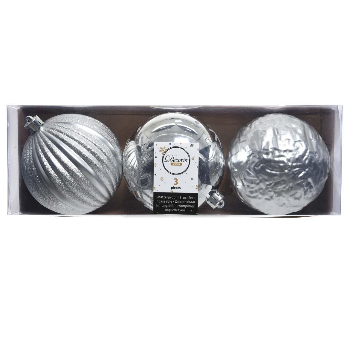 Set van 3 kerstballen Yoshi zilver 1