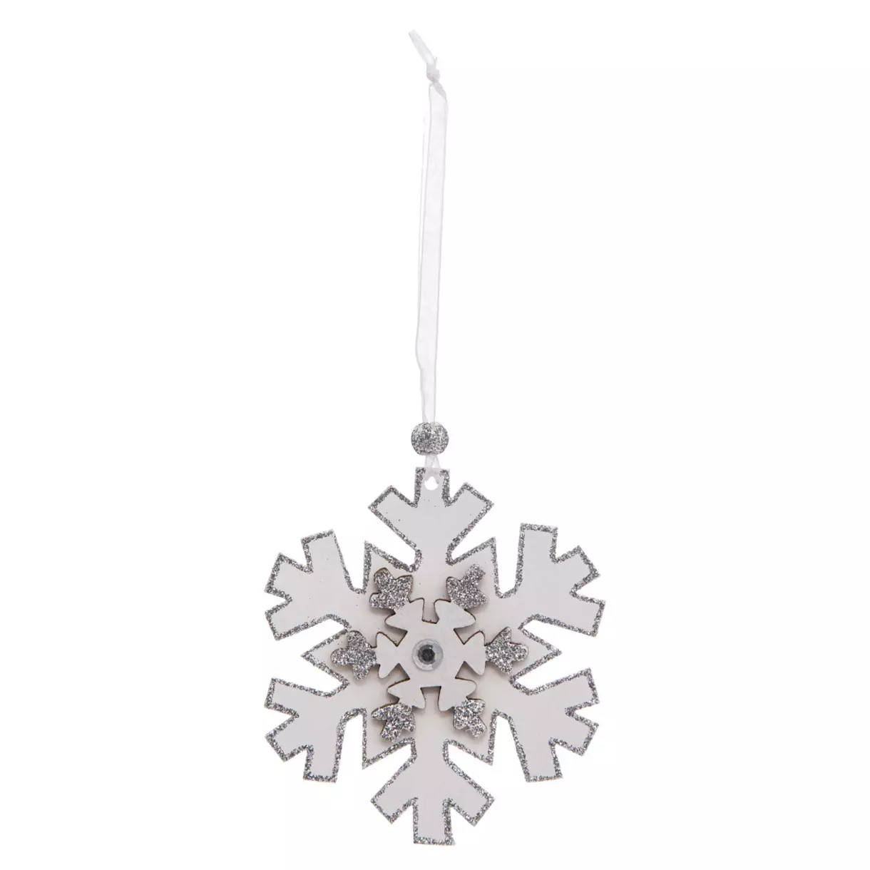 Lote de 4 copos de Navidad para colgar Natural Blanco 1