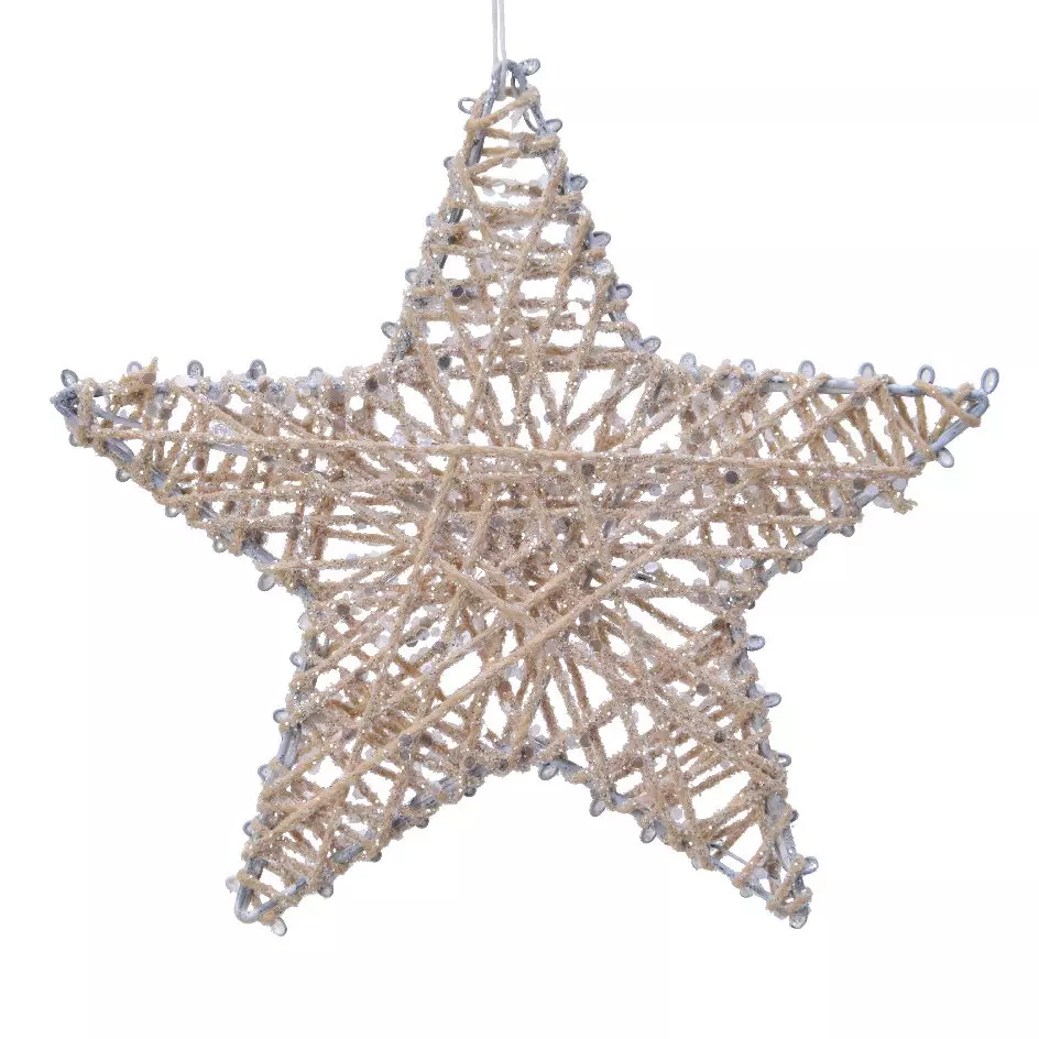 Estrella de Navidad para colgar Amana Champaña 1