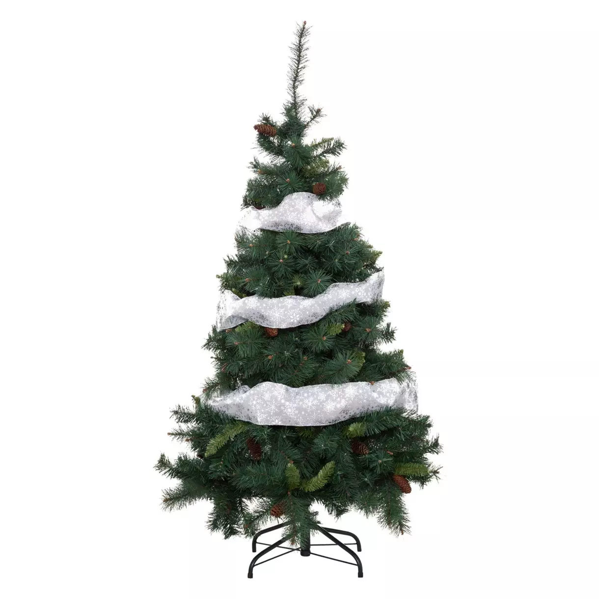 Guirnalda de Navidad Copos Plata 1