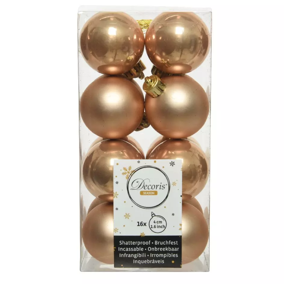 Lote de 16 bolas de Navidad (D40 mm) Alpine Caramelo 1