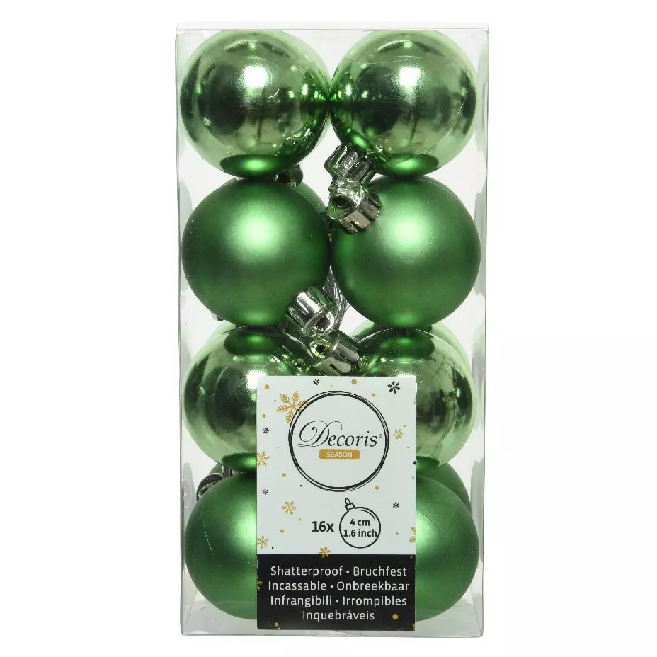 Lot de 16 boules de Noël (D40 mm) Alpine Vert gui 1