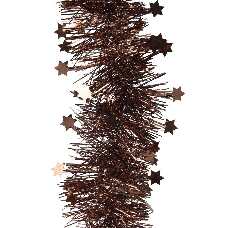 Girlande (D9 cm) mit Sternen Alpine Kaffeebraun 1