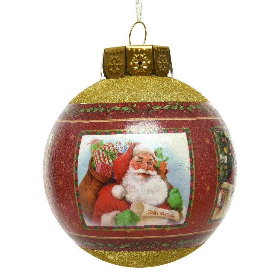 Weihnachtskugel (D200 mm) Santa Claus Rot 1