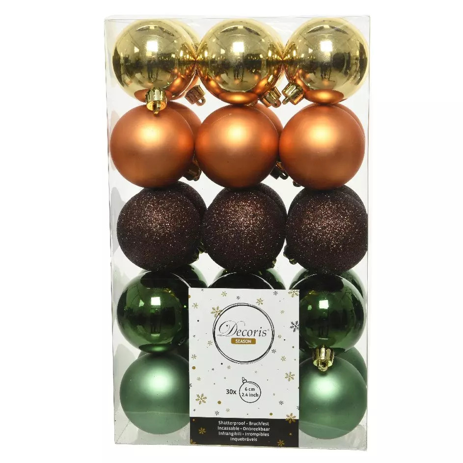 Lote de 30 bolas de Navidad (D60 mm) Alpine multi Ambar 1