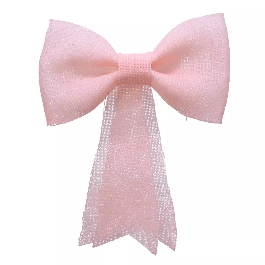 Lazo grande brillante Noely XXL Rosa polvo 1