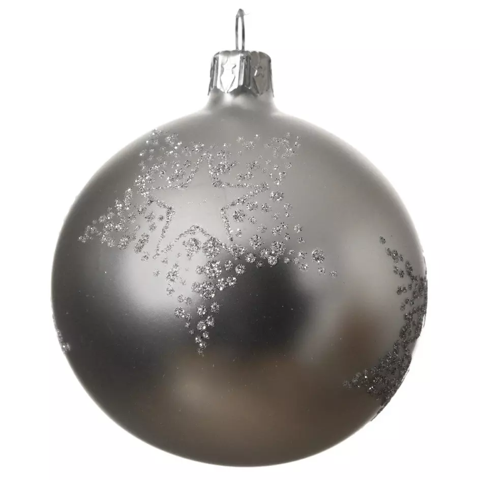 Lot de 6 boules de Noël en verre (D80 mm) Alix Argent  1