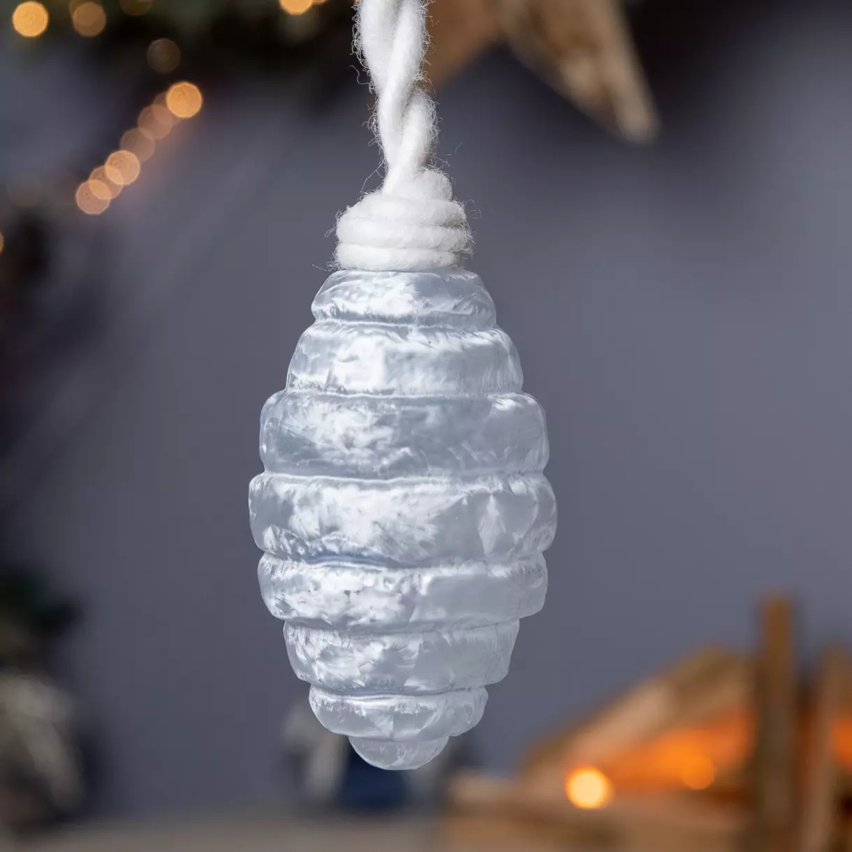 Lot de 2 suspensions en verre Olive Lichtblauw 1