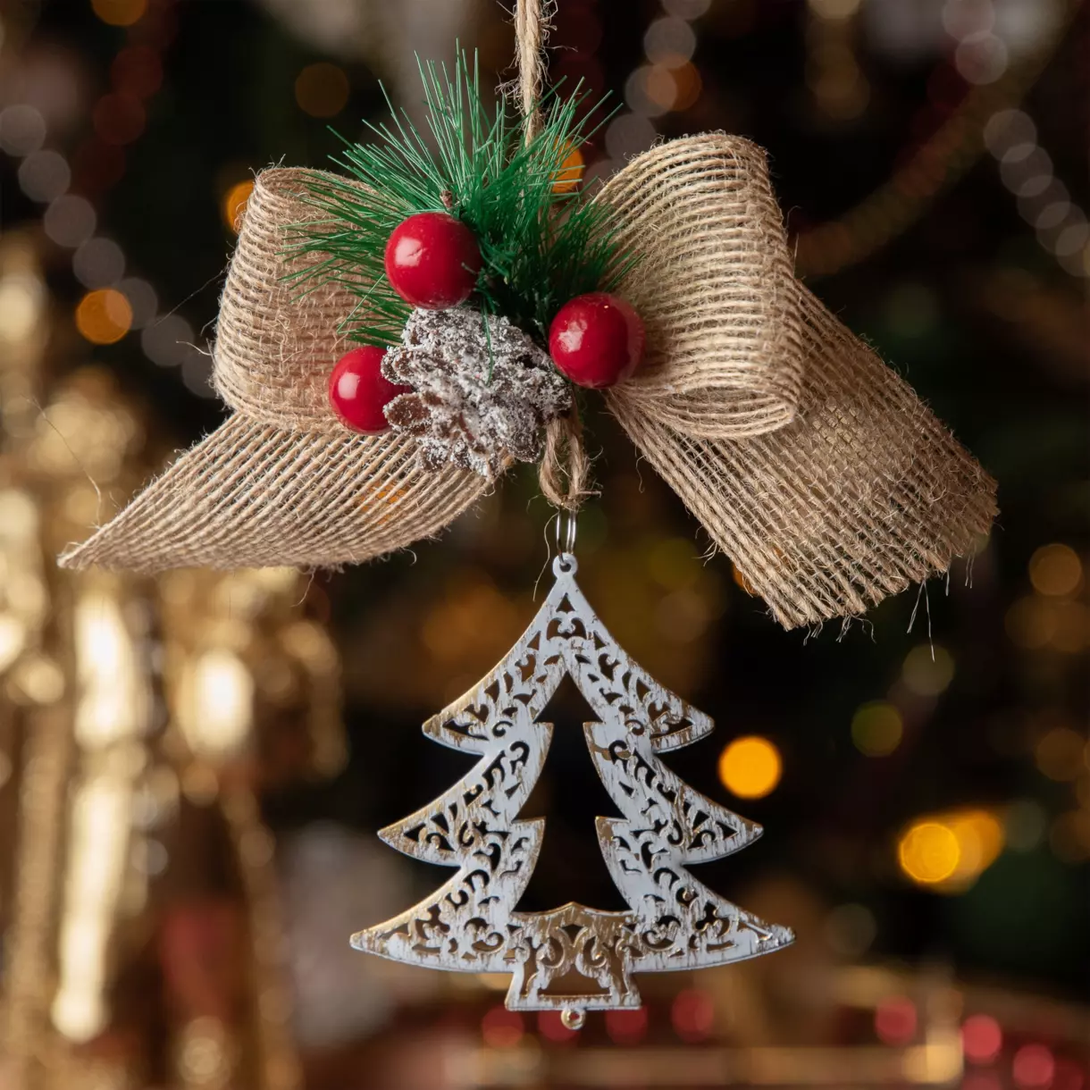 Suspension Sapin décoré de Noël Multicolore