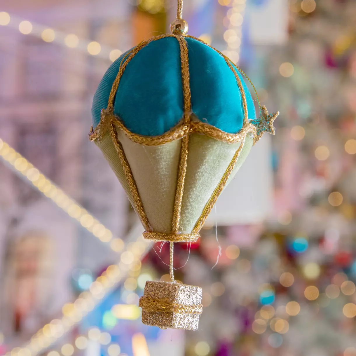 Kerst Montgolfière Blauw 1