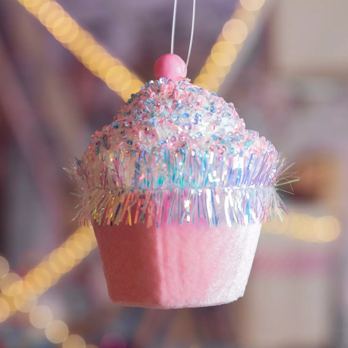 Hangdecoratie Cupcake gourmand roze 1