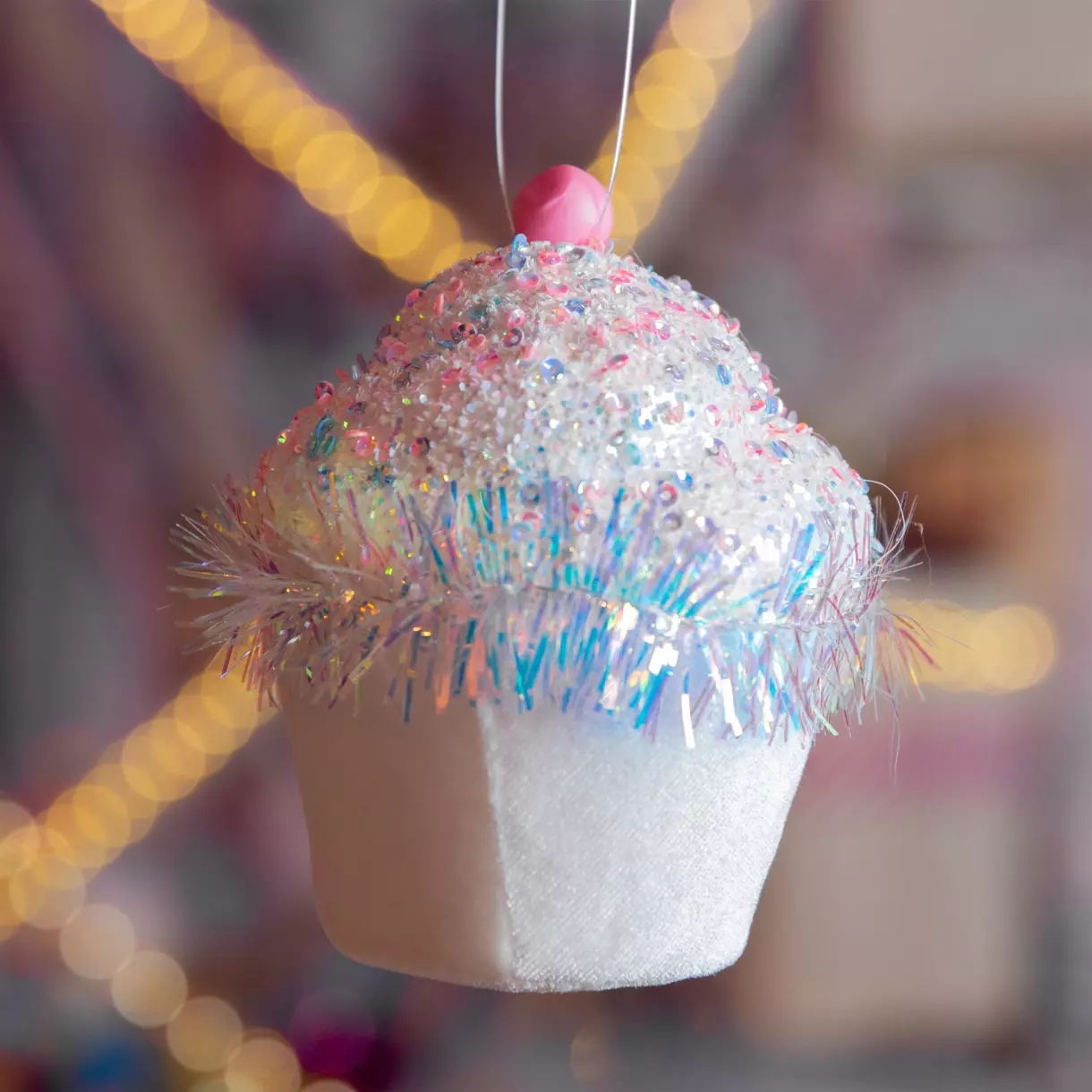 Adorno para colgar Cupcake gourmand Blanco 1