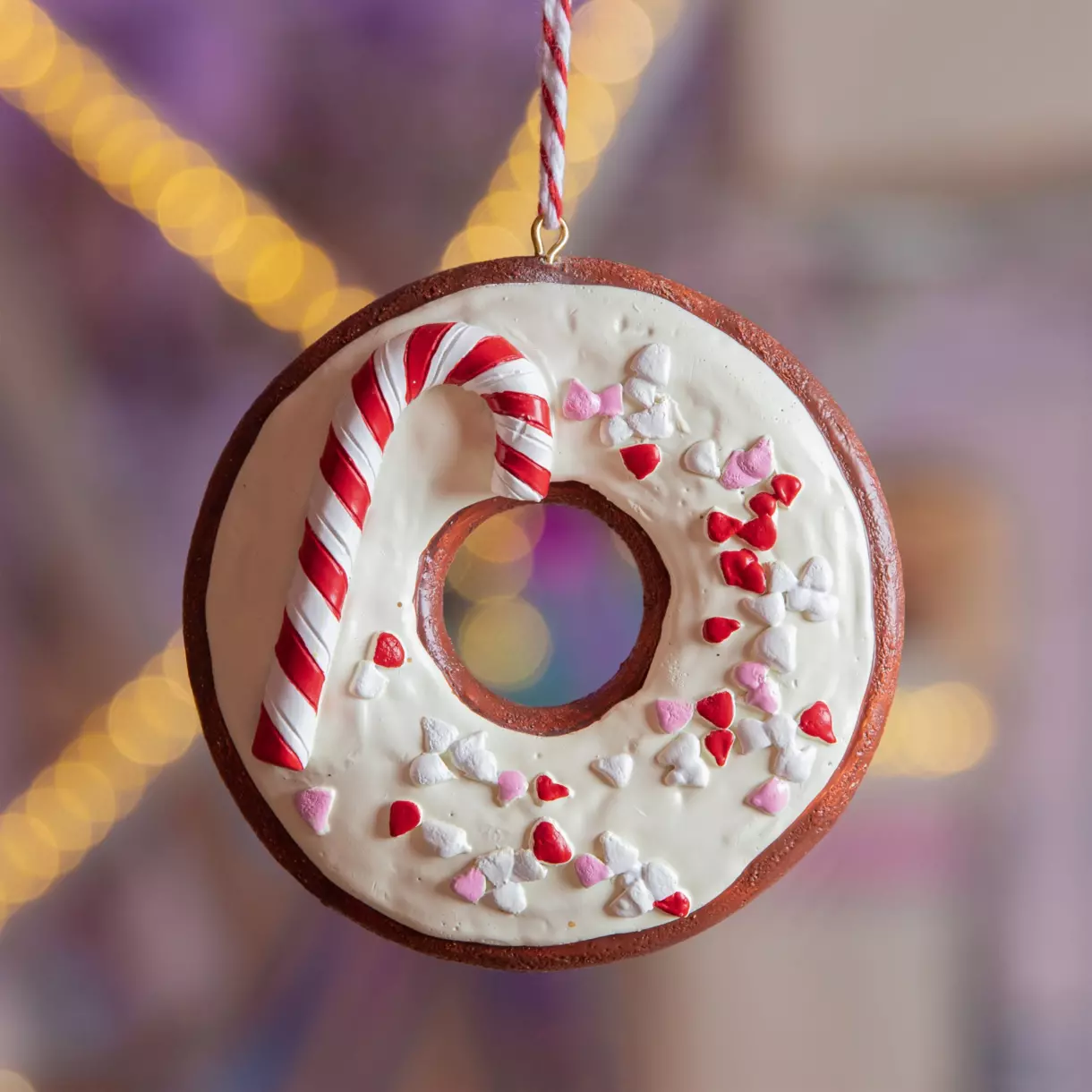 Suspension Donut Sucre d'orge Blanc