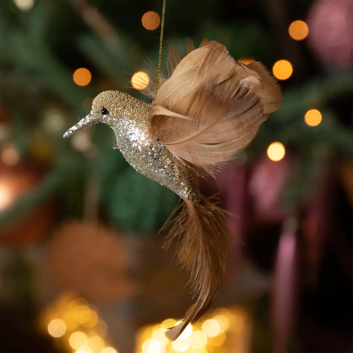 Oiseau à suspendre Colibri pailleté Perle 1