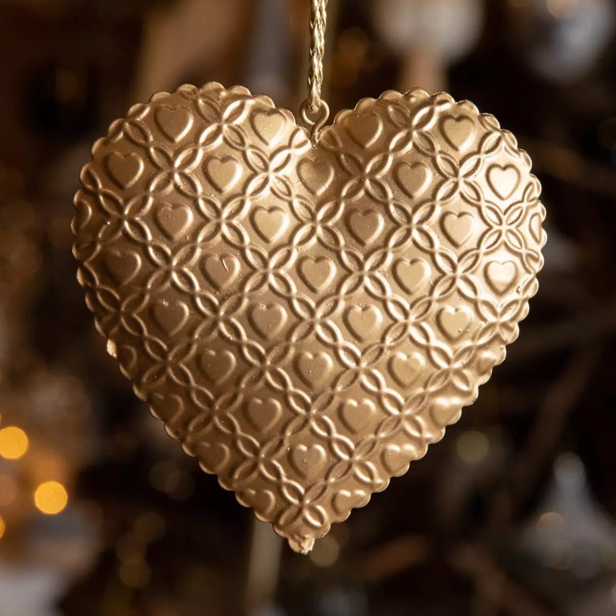 Corazón de metal para colgar Bijoux Oro